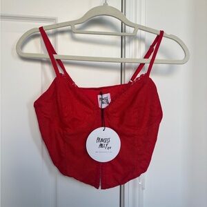 Princess Polly Corset Red Top